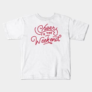 Vintage Retro I Cheers To The Weekend I T-Shirt Kids T-Shirt